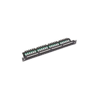 L PATCH PANEL, 24 PORT, CAT6, UTP, 90°